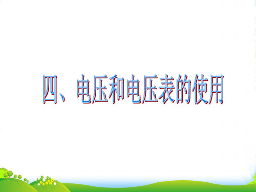 苏科版九年级上册物理13.4《电压和电压表的使用》教学课件(2)