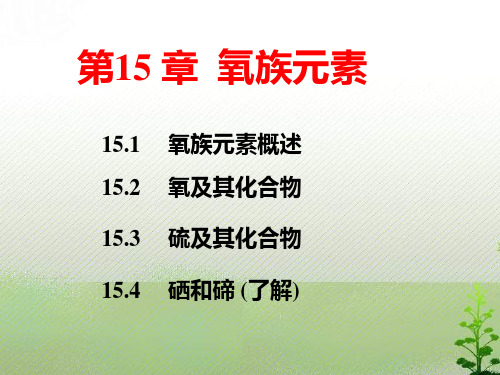 15 第15章 氧族元素-hqhao0408