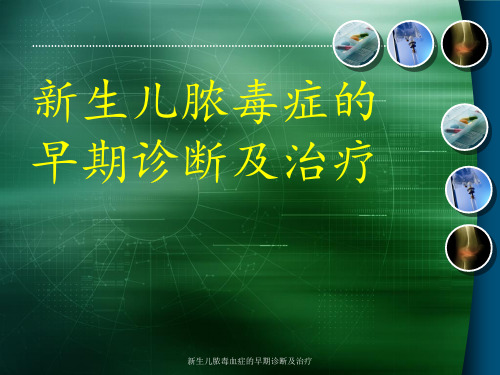 新生儿脓毒血症的早期诊断及治疗 ppt课件