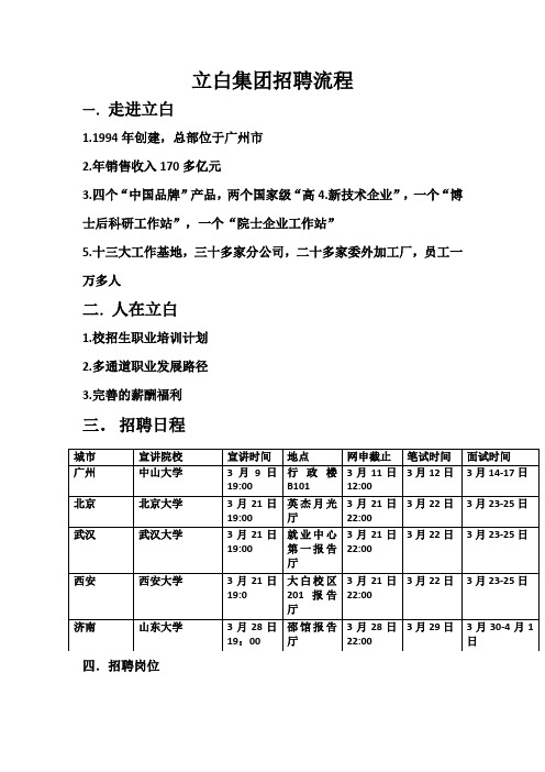 立白集团招聘流程