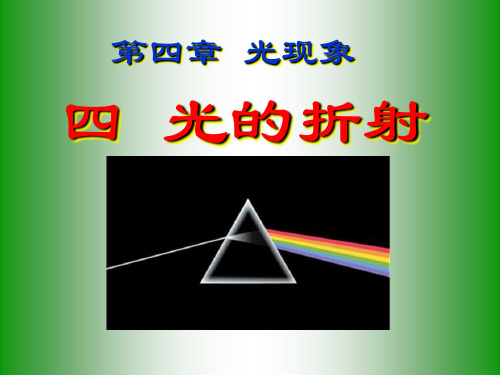 八年级上第四章第四节光的折射(共28张PPT)