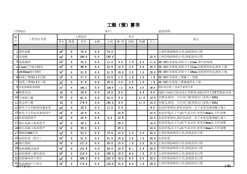 装修预算定额标准