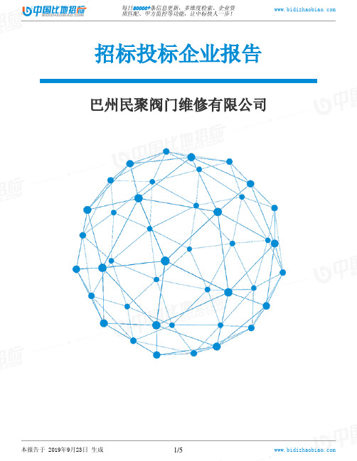 巴州民聚阀门维修有限公司_中标190923