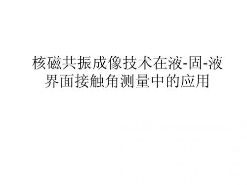 核磁共振成像技术在液-固-液界面接触角测量中的应用