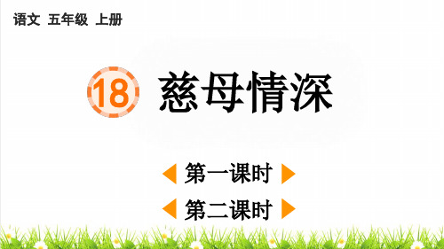 人教版五年级语文上册第六单元第18课《慈母情深》课件