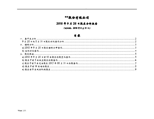 上市公司股东名册分析模板