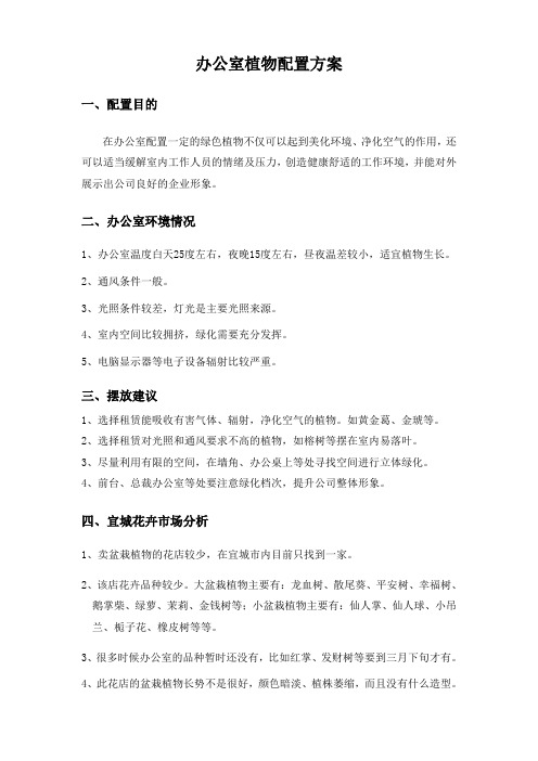 办公室植物配置