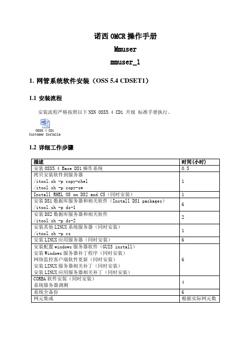 诺西LTE_OMC操作手册