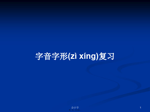 字音字形复习学习教案