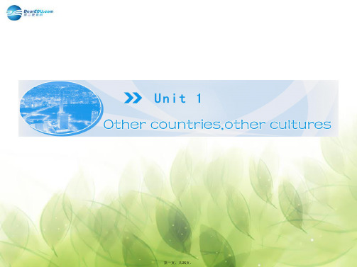 高中英语 Unit1 Period Ⅰ Other countries,other cultures