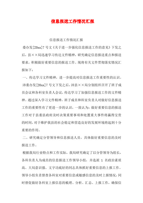信息报送工作情况汇报-共9页