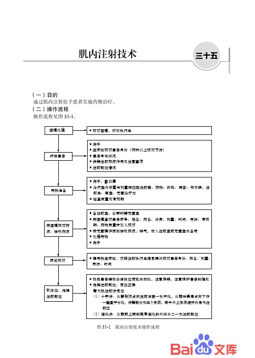 临床护理技术操作流程与规范三十五、肌内注射技术