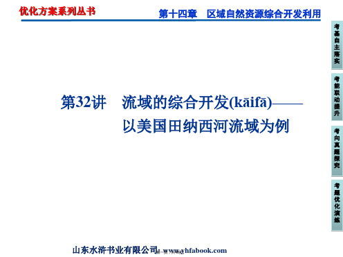 优化方案高考地理总复习人教版课件第十四章第讲流域的综合开发以美国田纳西河流域为例共张