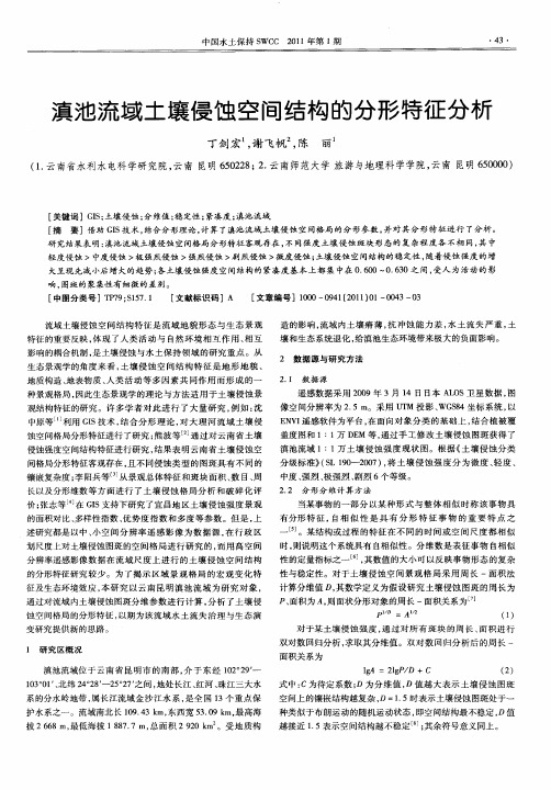 滇池流域土壤侵蚀空间结构的分形特征分析