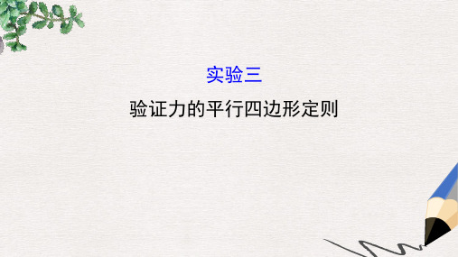 高三物理一轮复习实验三验证力的平行四边形定则课件