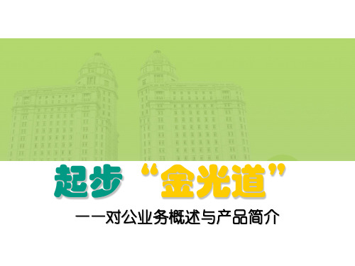 农行对公业务概述与产品简介