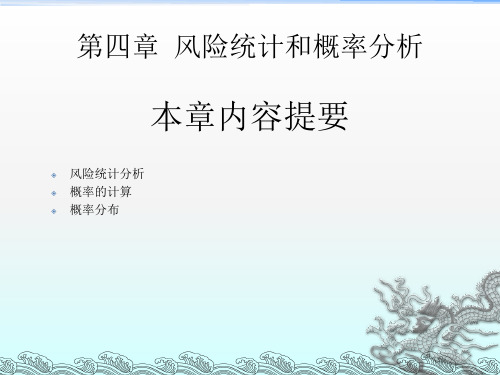 风险统计和概率分析