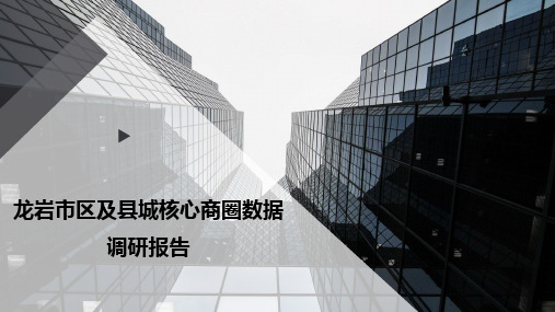 龙岩市区及县城核心商圈数据调研报告