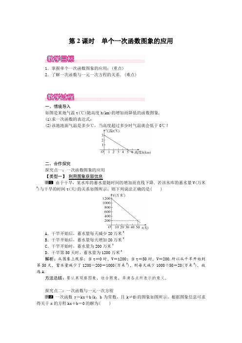 单个一次函数图象的应用  公开课获奖教案  公开课获奖教案