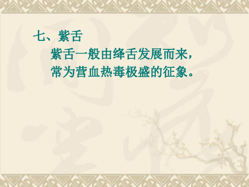 温病舌诊紫舌、舌疮、淡白舌