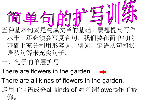 简单句的扩写训练