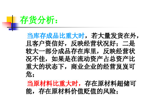 财务报表分析之存货