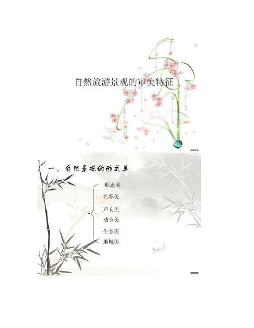 自然旅游景观的审美特征.