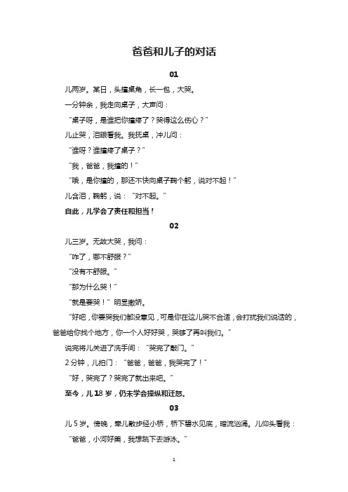 爸爸和儿子的对话