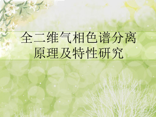 全二维气相色谱原理及特性研究