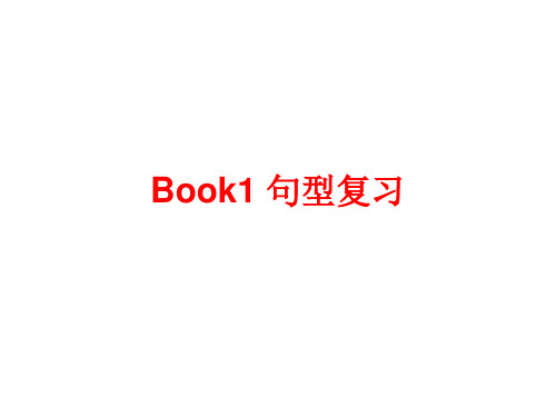 人教版高中英语必修一Unit1-3句型复习