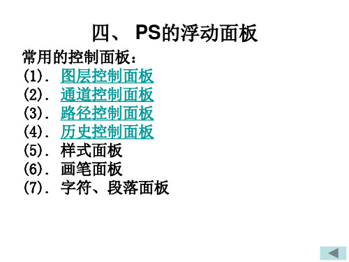 4 PS的浮动面板