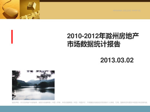 2010-2012年滁州市房地产数据总览(精典)