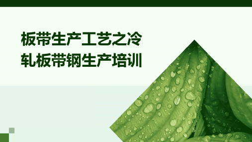 板带生产工艺之冷轧板带钢生产培训