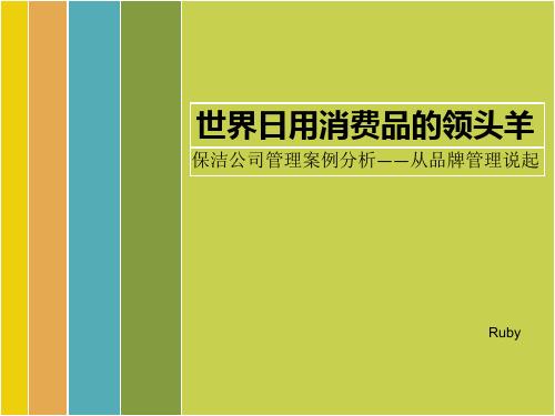 管理学案例分析 宝洁公司