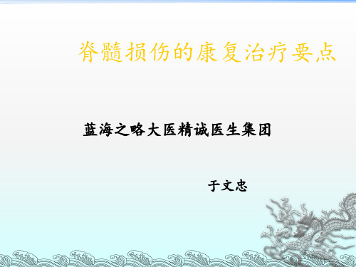脊髓损伤的康复训练ppt课件