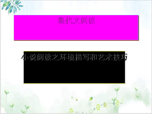 小说阅读之环境描写和艺术手法(ppt课件)
