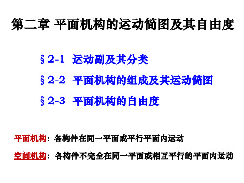 第二章机构运动简图和自由度计算ppt课件