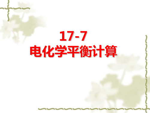 电化学平衡计算
