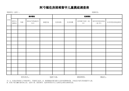4困难留守儿童摸底调查表(5个表)