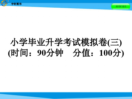 小学毕业升学考试模拟卷(三) - 副本