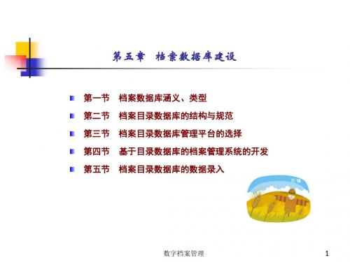 档案数据库建设