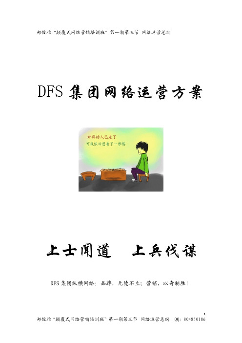 郑俊雅网络运营总纲