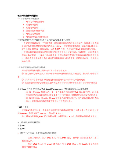 网络维护与管理习题(含答案)