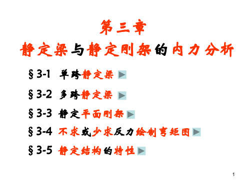 结构力学-静定梁与静定刚架