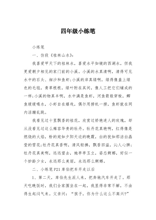 四年级小练笔