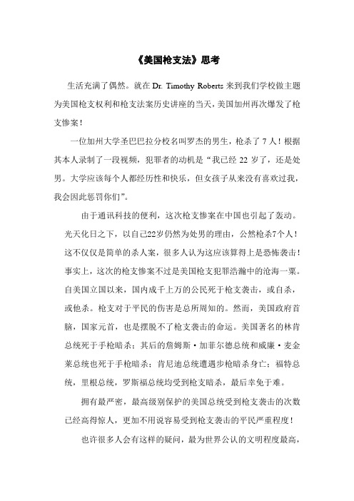 美国枪支法