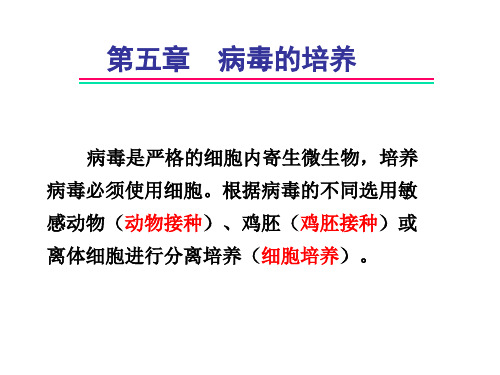 第五章_病毒的培养