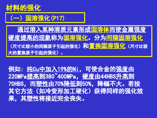 金属的强化方法及机理
