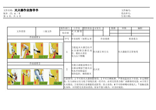 灭火器作业指导书