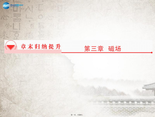 高中物理 第3章磁场章末归纳提升课件 新人教版选修31